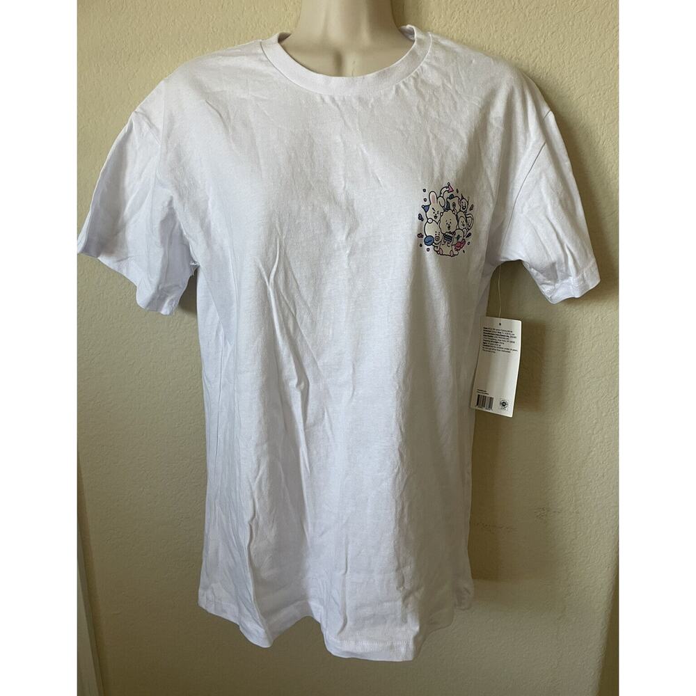 BT21 5th Anniversary Crew Neck Short Sleeve Boyfriend Fit Women’s T-Shirt Size M